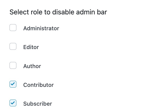 Disable Admin Bar